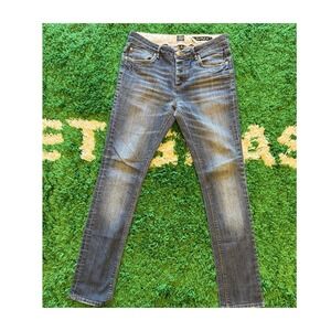 Obey Skinny Straight Leg Jeans Mens 32 Blue Excellent Stretch Denim Propaganda